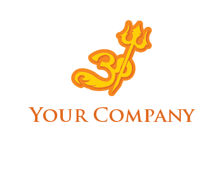 trident with om logo