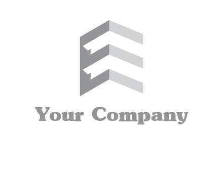 letter E in building