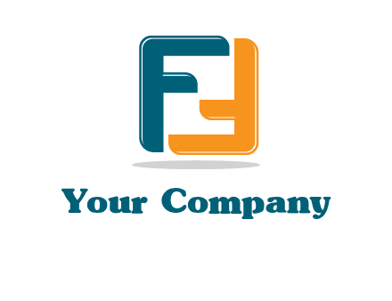 Upside Down in letter F logo