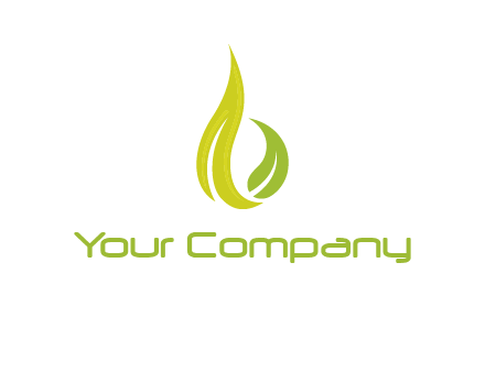 abstract leaves agricultural logo