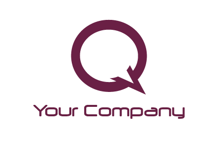 letter Q looking like text bubble