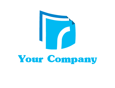 letter R on folded documents