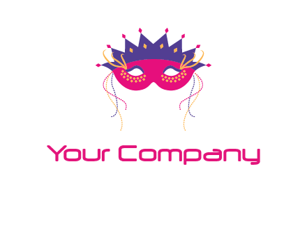 fancy masquerade mask entertainment logo