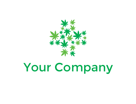 marijuana creating medical cross symbol