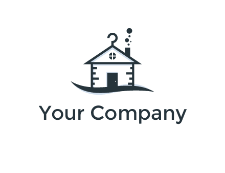 abstract dry cleaning house logo