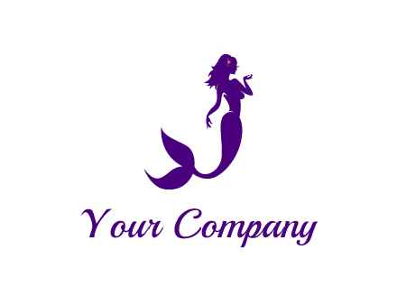 glamorous mermaid for a beauty logo