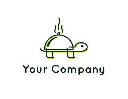 steam rising from a turtle with a dish lid instead of a shell