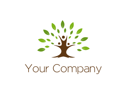 people forming a tree for a NGO or therapy logo