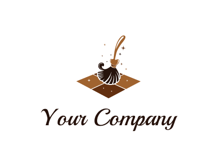 mop cleaning the floor logo for cleaning or janitorial service