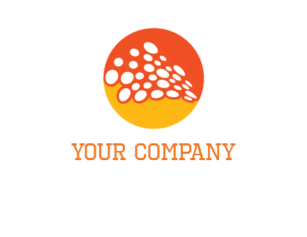 circles in halftone circle