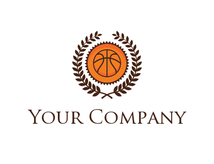 basketball in leaves