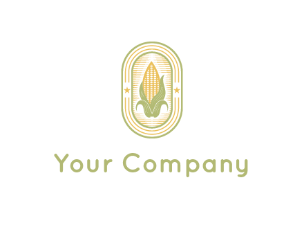 corn in oval with line and stars