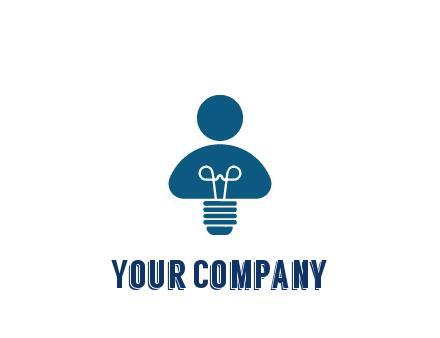 light bulb forming people icon