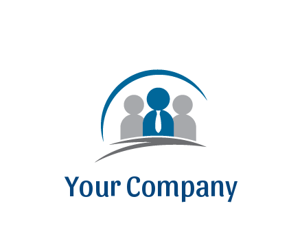 people icons wearing tie and swooshes