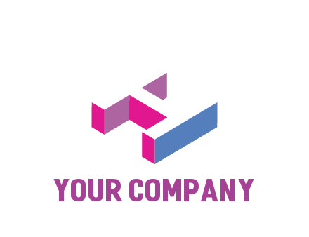 abstract 3D letter H