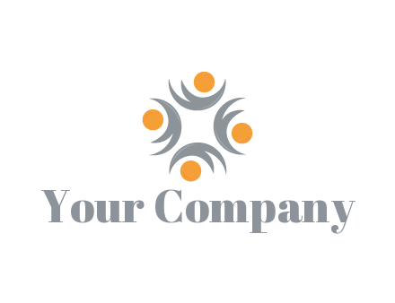 swooshes with circle forming abstract figures