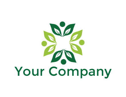 leaves with circle rotating forming square