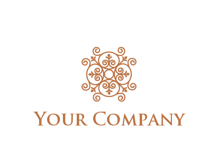 line art ornamental beauty logo