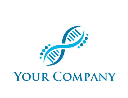 abstract DNA strand medical logo