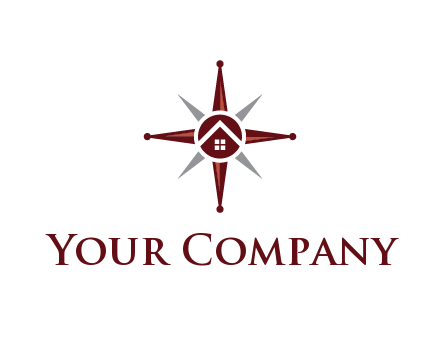house in star compass travel logo
