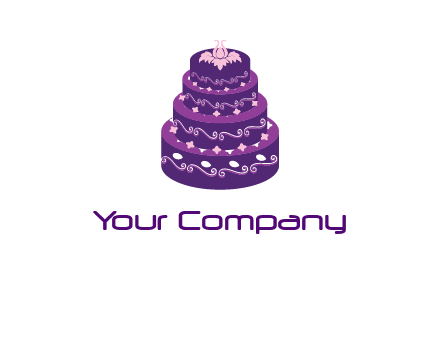 tiered layer wedding cake logo
