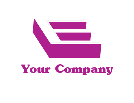 negative spacing 3D letter E