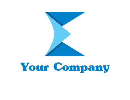 letter e forming envelope logo