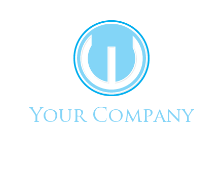 curved letter W in circle