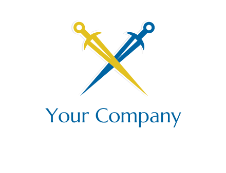 swords in letter X logo