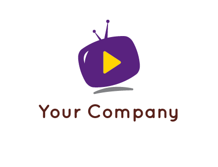 play triangle in round TV logo