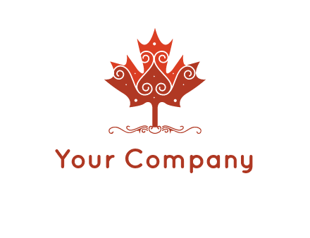 design on maple leaf logo