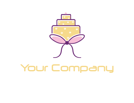 cake with bow logo