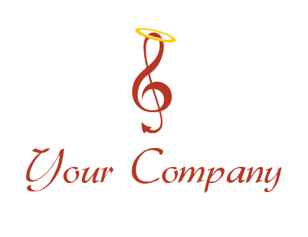 music note with a halo logo