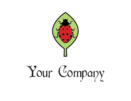 ladybug on leaf logo