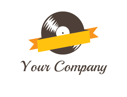 ribbon over vinyl logo