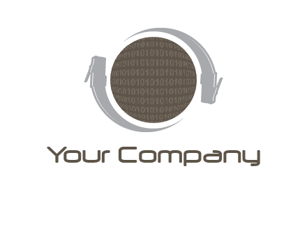 two swooshes around IT globe logo