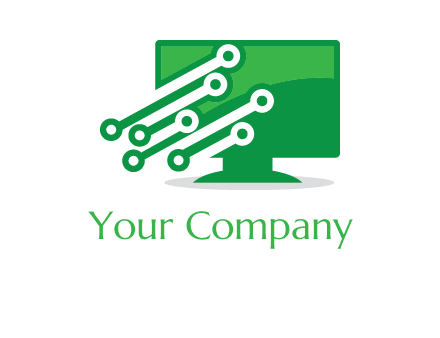 circuit on monitor icon