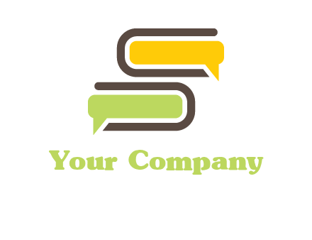 books with chat bubbles logo