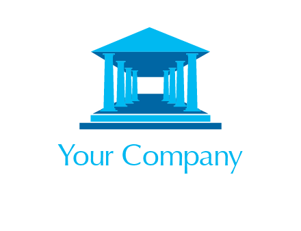 courthouse or Greek temple logo