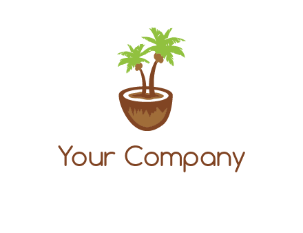 coconut tree travel icon