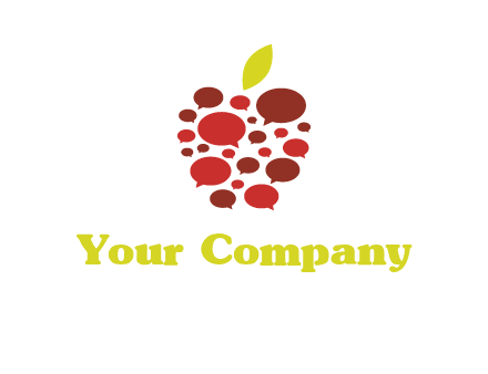chat bubbles in apple communication logo